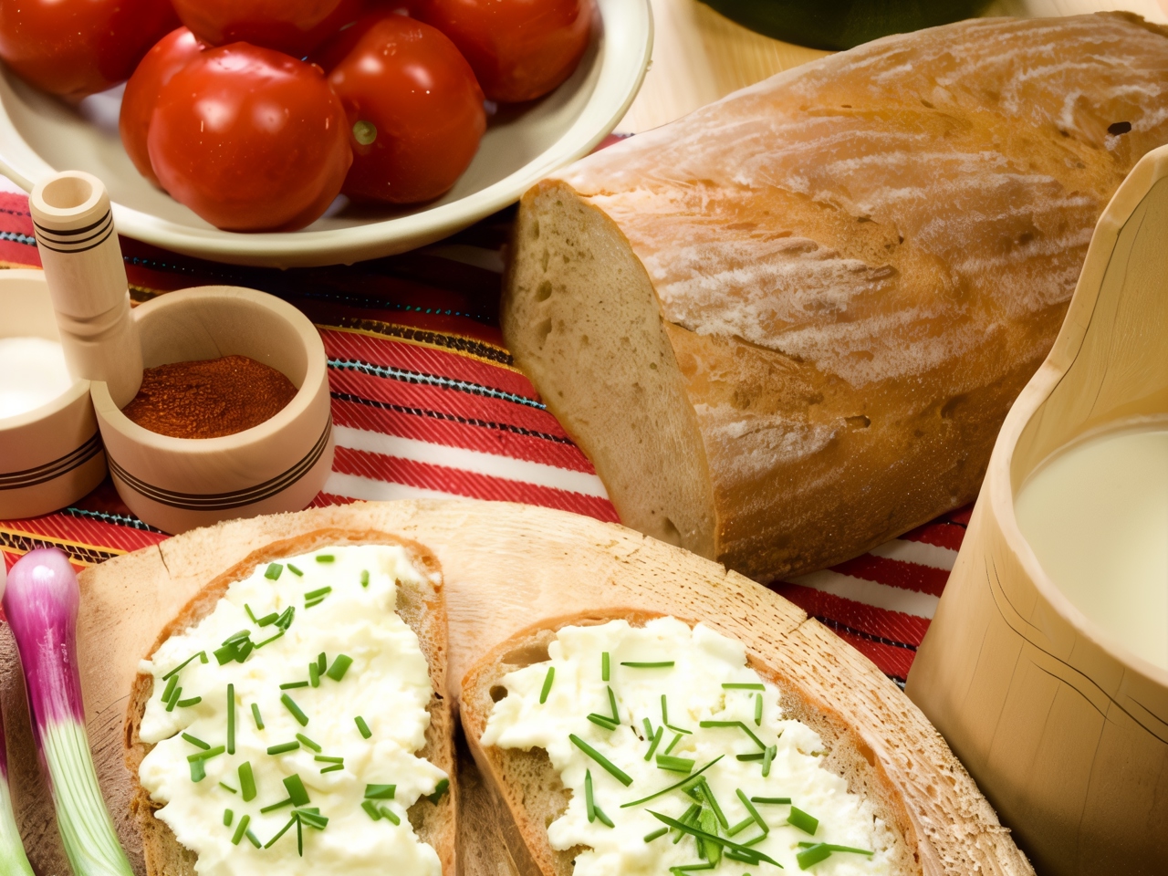 Sandwiches with Cream Cheese and Onion