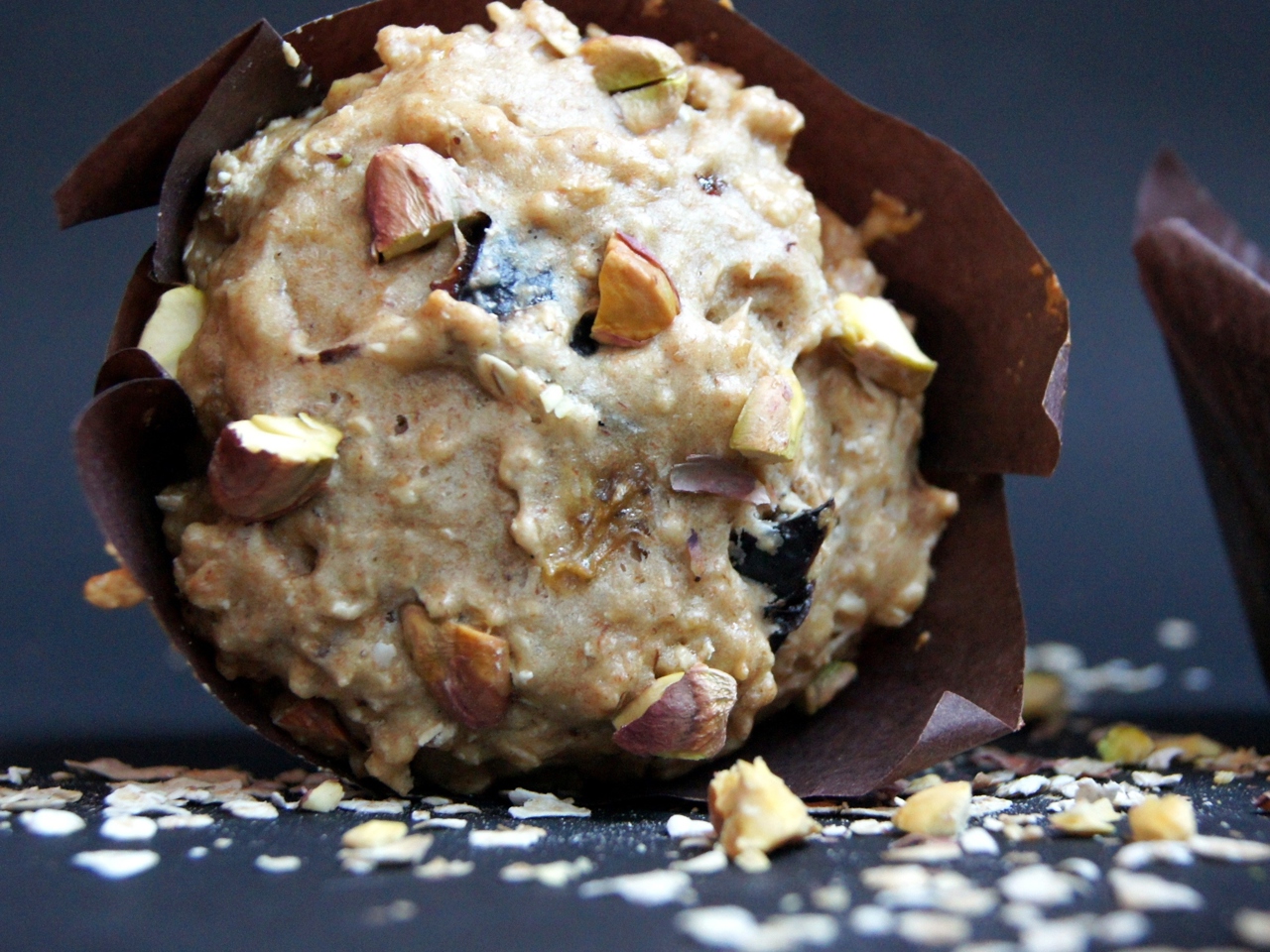 Whole Grain Muffins with Oats, Prunes, and Almonds