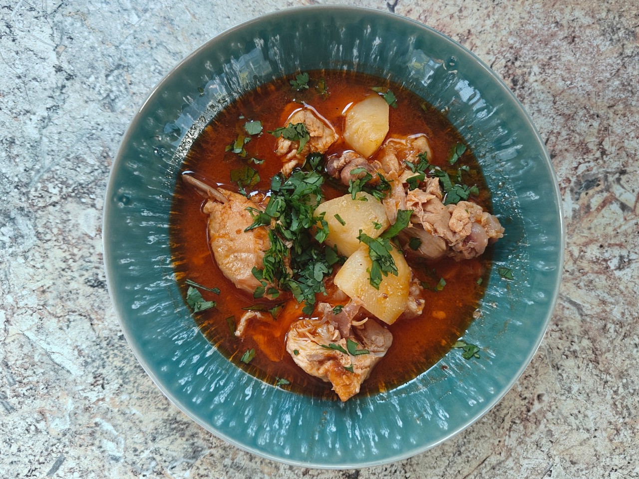 Chicken and Potato Chakhokhbili