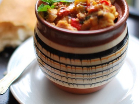 Chakhokhbili with Mushrooms