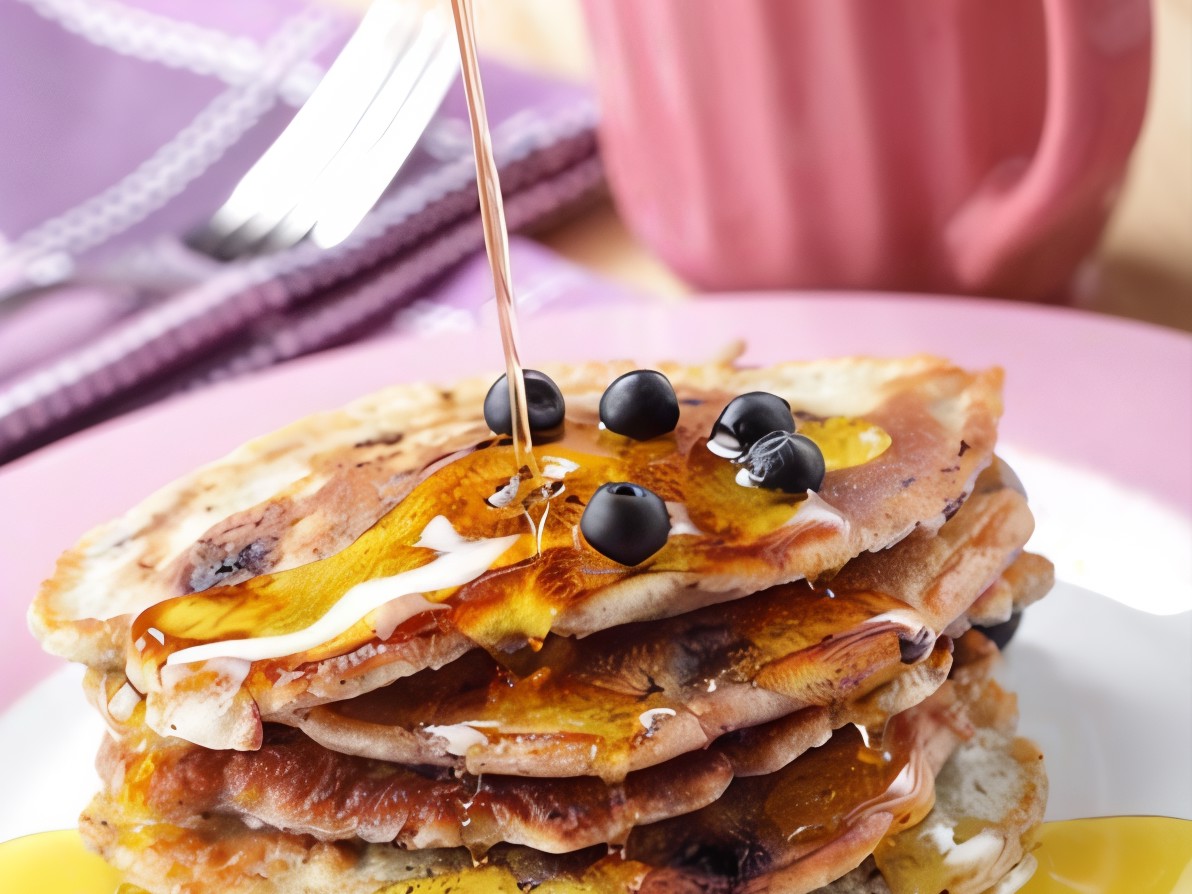 Blueberry Pancakes with Lemon Zest