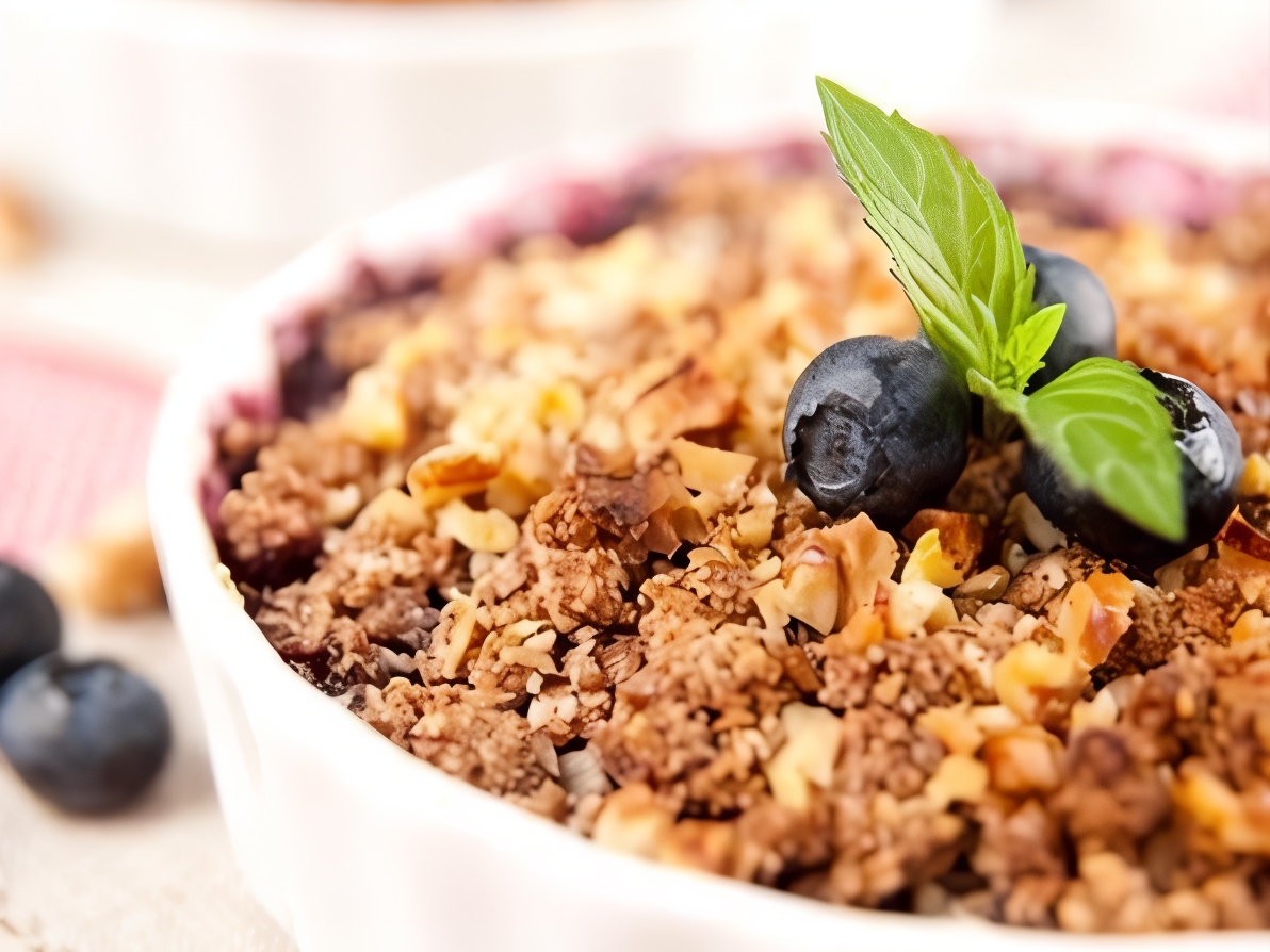 Blueberry Cobbler with Oats
