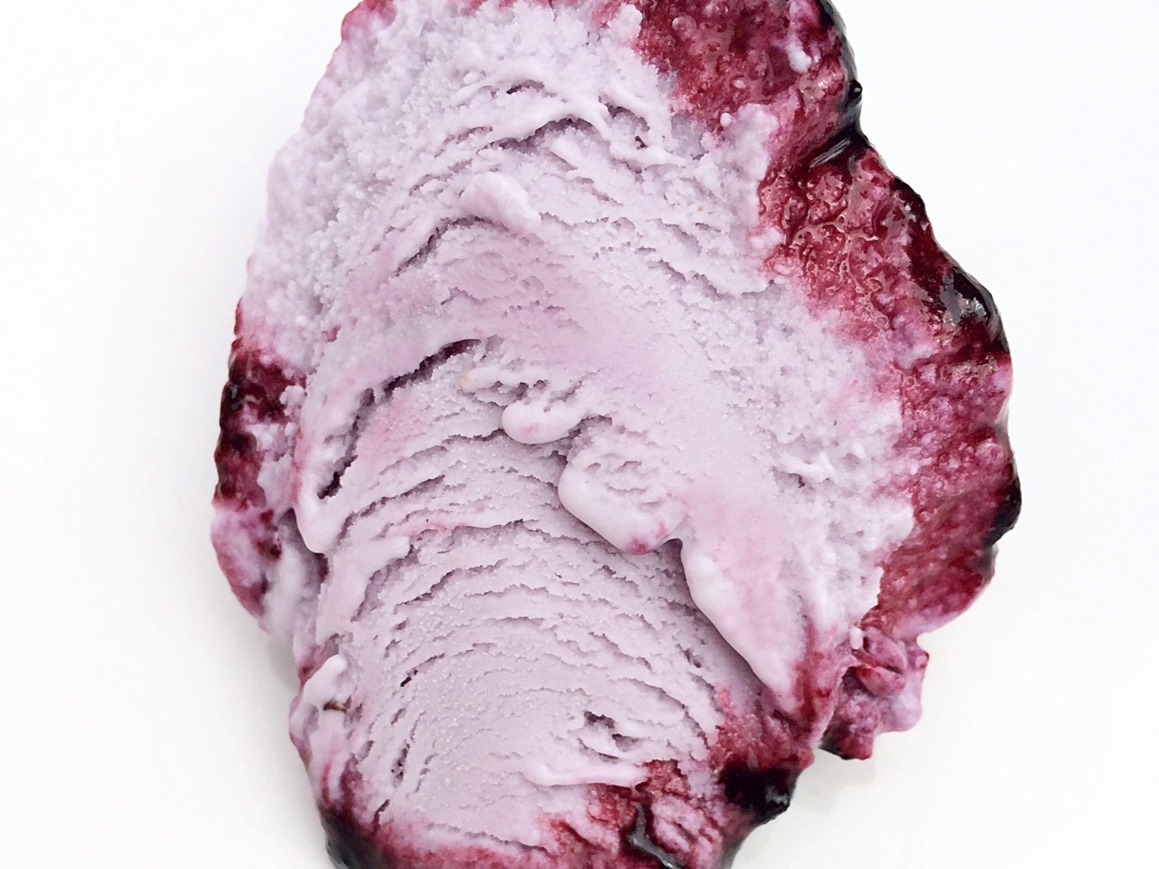 Blueberry Lavender Ice Cream with Blueberry Swirl