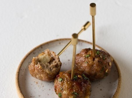 Garlic Ginger Meatballs in Sweet Sauce