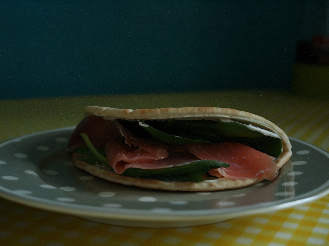 Salmon and Spinach Sandwich