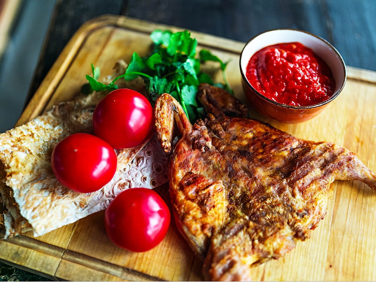 Tabaka Chicken with Adjika