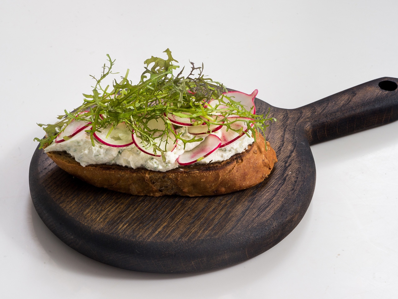 Country Toast with Radish and Greens
