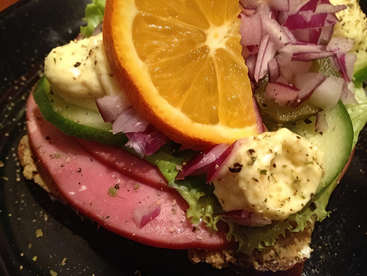 Danish Open Sandwich with Pâté and Salami