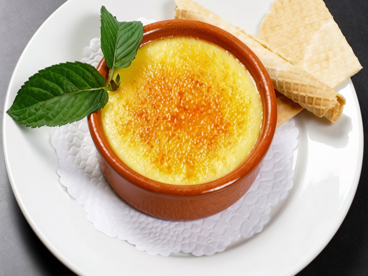 Десерт с корицей (Crema catalana)