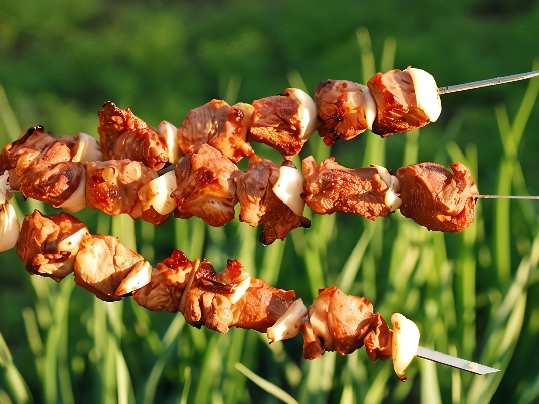 Kids' Pork Skewers in Orange Glaze