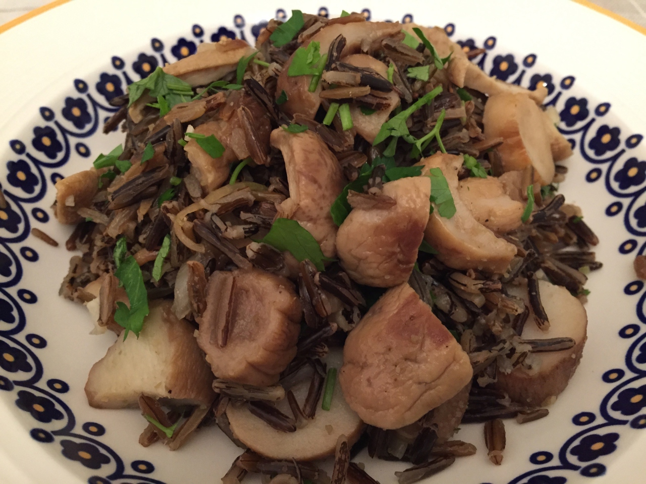 Diet Wild Rice Risotto with Porcini Mushrooms
