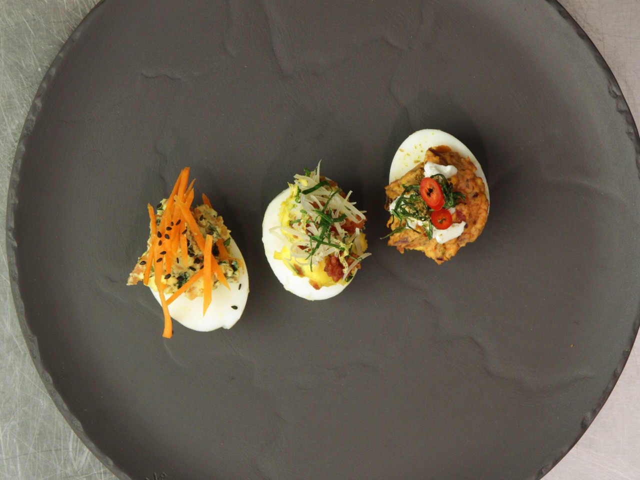 Deviled Eggs with Florentine Flavor