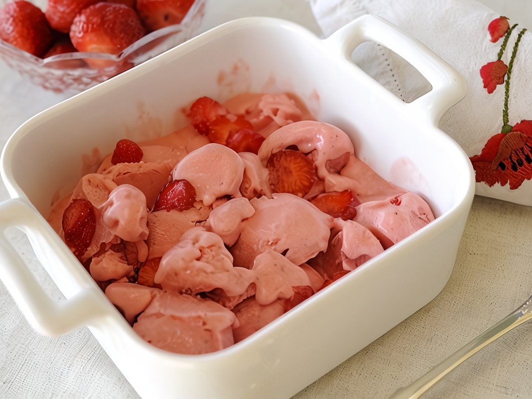 Homemade Strawberry Ice Cream