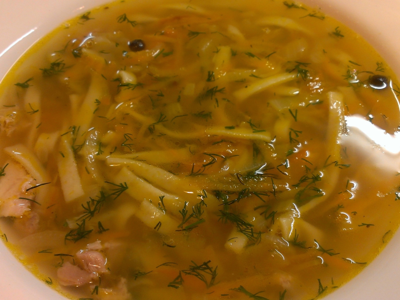 Homemade Noodles in Chicken-Cabbage Broth Warsaw Style