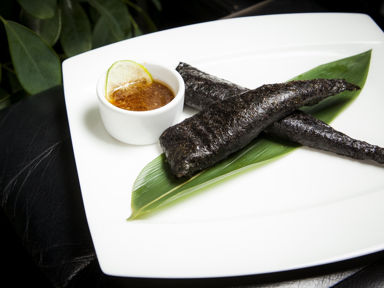 Steamed Dorado in Nori Leaves