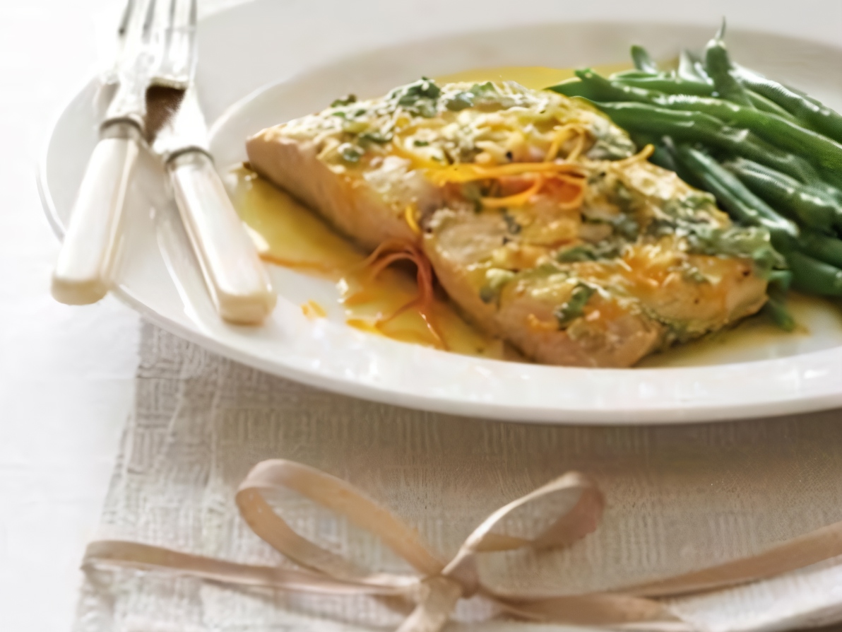 Dorado in Creamy Orange Sauce