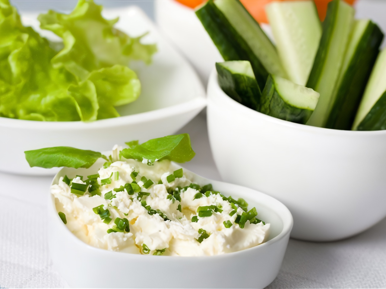 Egyptian Salad with Feta Cheese, Mint, and Dill