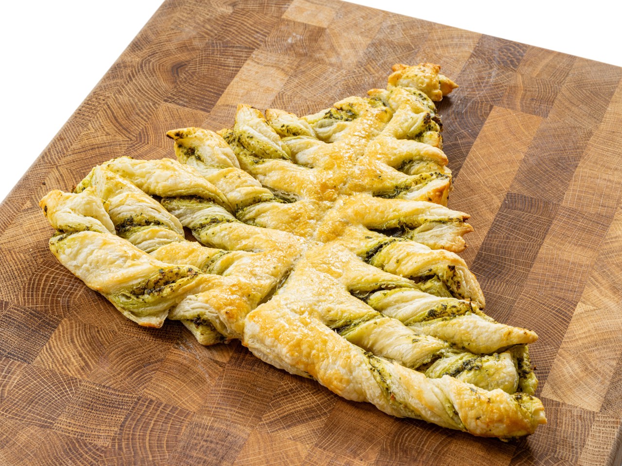 Puff Pastry Christmas Tree with Pesto