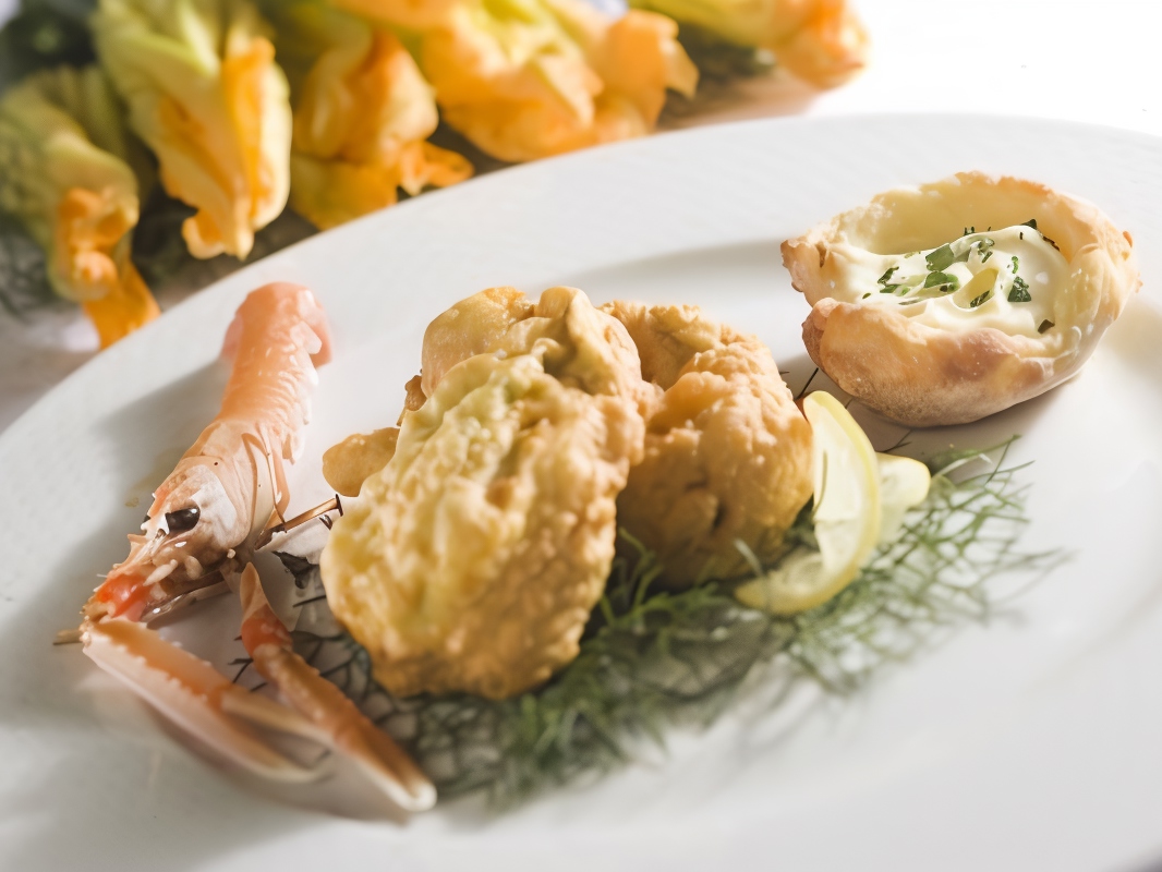 Stuffed Zucchini Flowers Fried