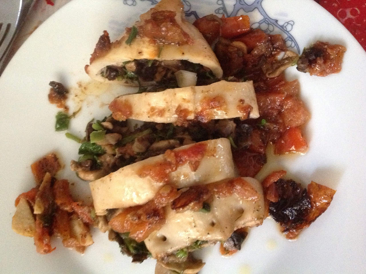 Stuffed Squid with Mushrooms