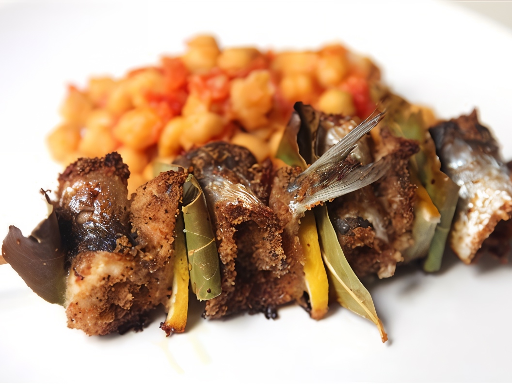 Stuffed Sardines on Skewers