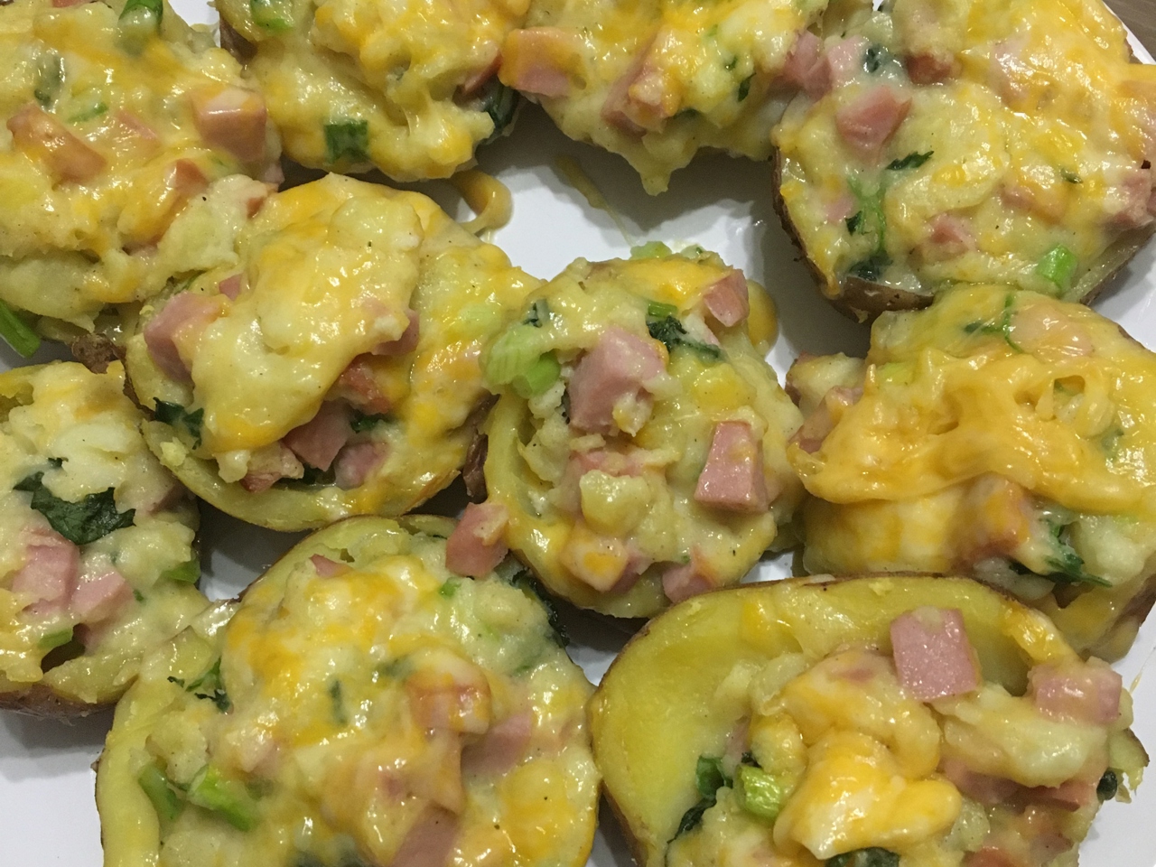Potatoes Stuffed with Cheese and Sausage