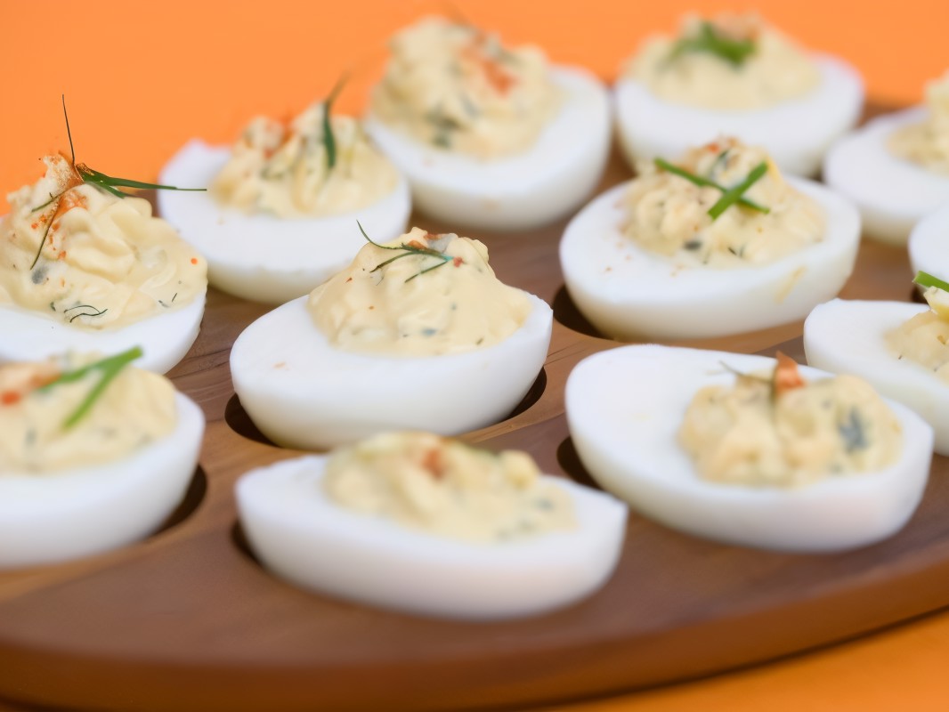 Stuffed Eggs with Potatoes and Ham