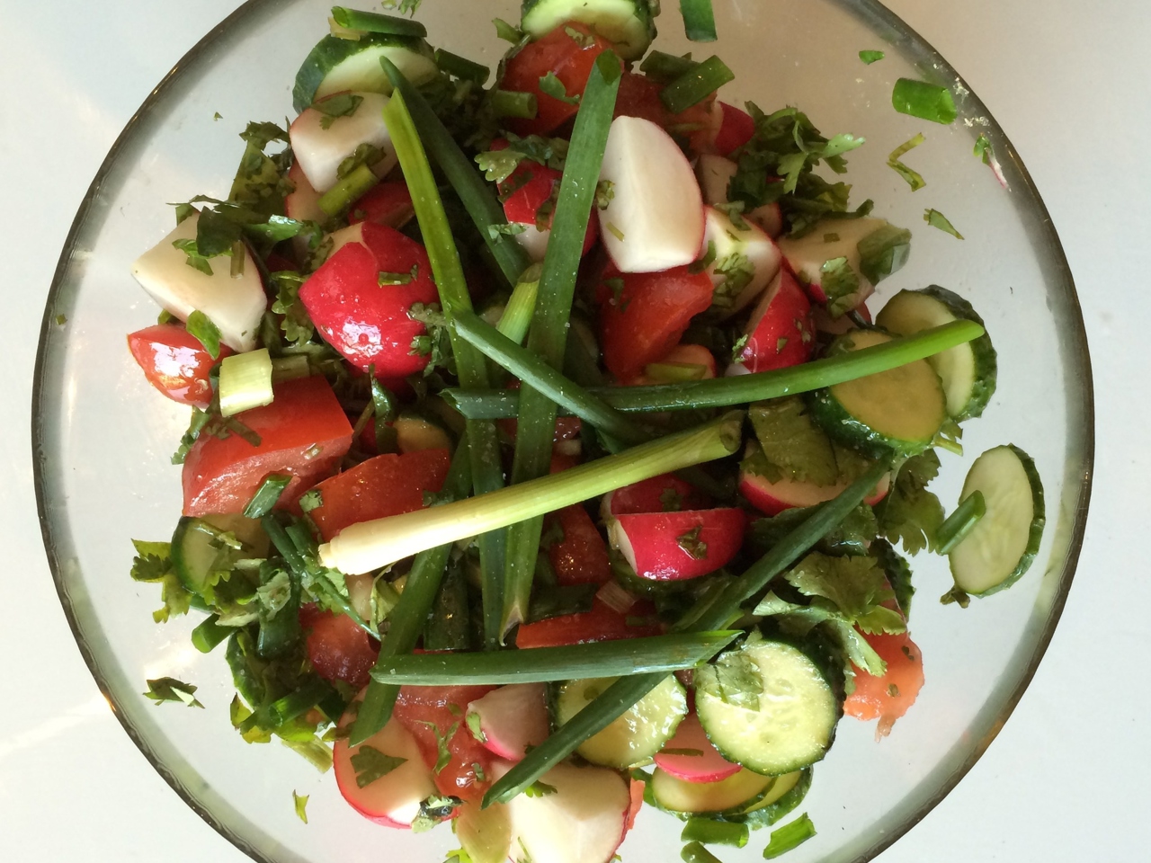 Farmers' Salad with Unrefined Oil