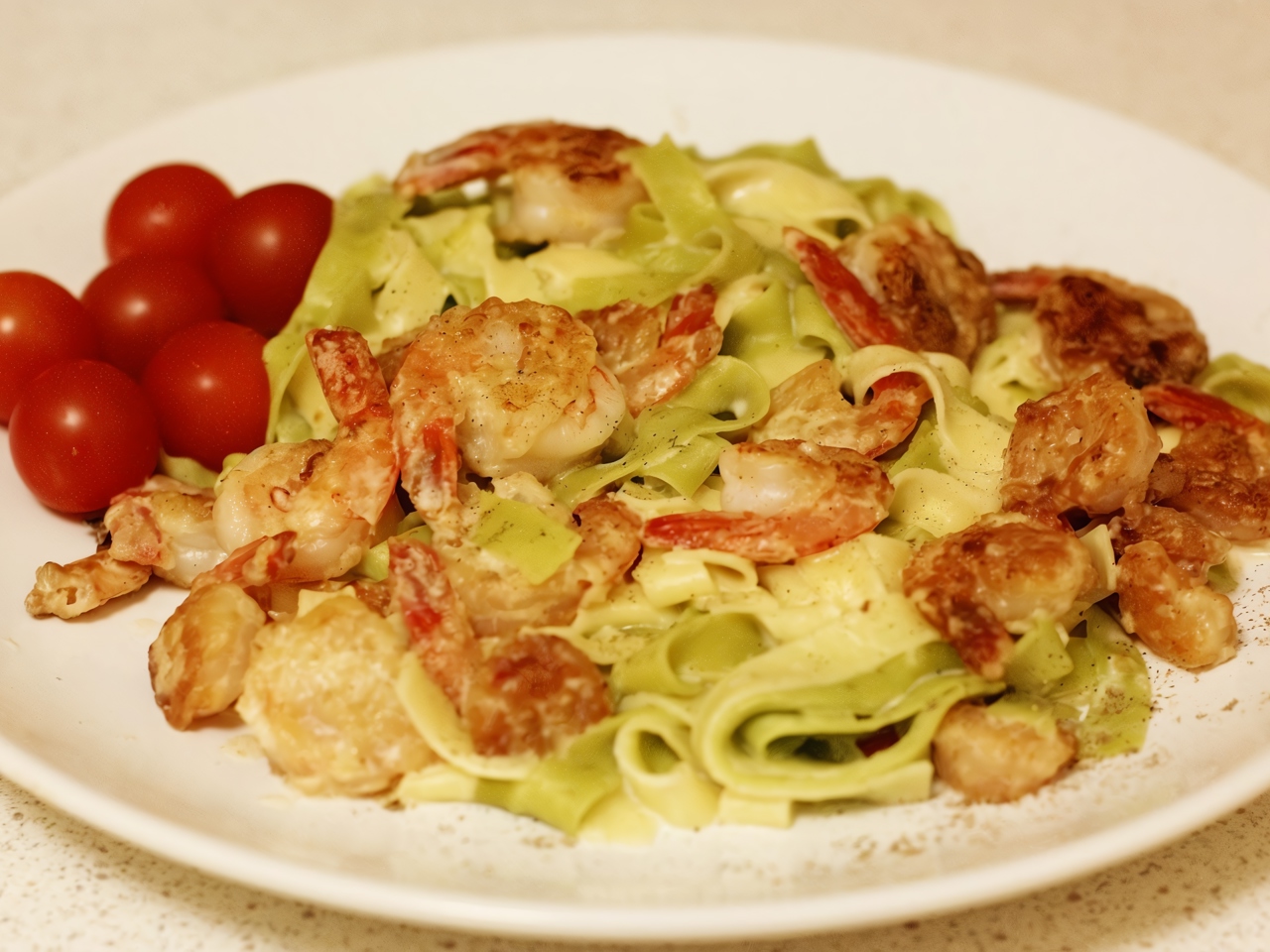 Fettuccine with Shrimp