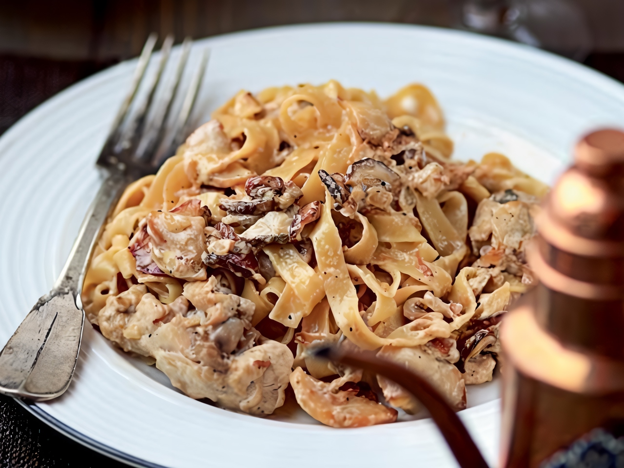 Fettuccine with Guinea Fowl and Porcini Ragù