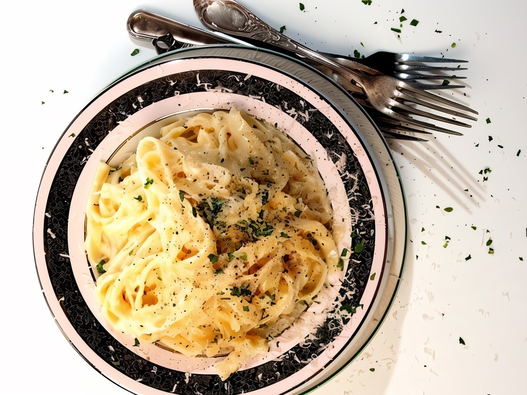 Fettuccine in Creamy Cheese Sauce