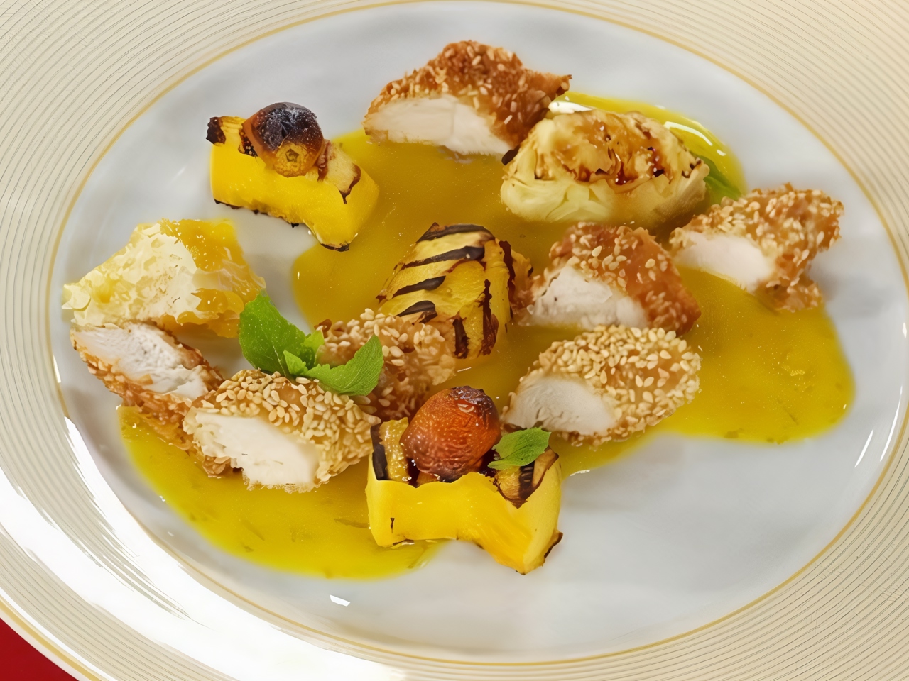 Grilled Chicken Fillet with Fruits