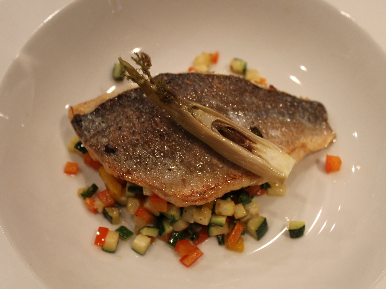 Dorado Fillet on Vegetable Sauté