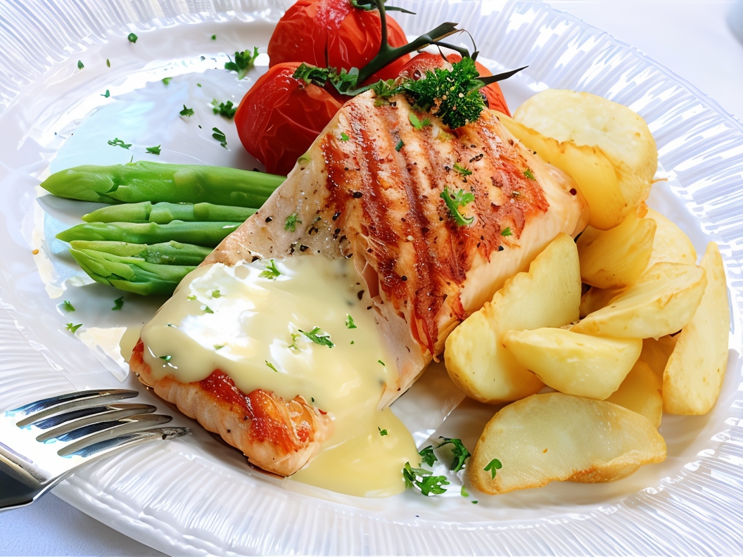 Salmon Fillet with Hollandaise Sauce