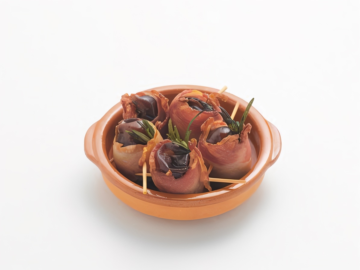 Dates Wrapped in Prosciutto with Black Pepper