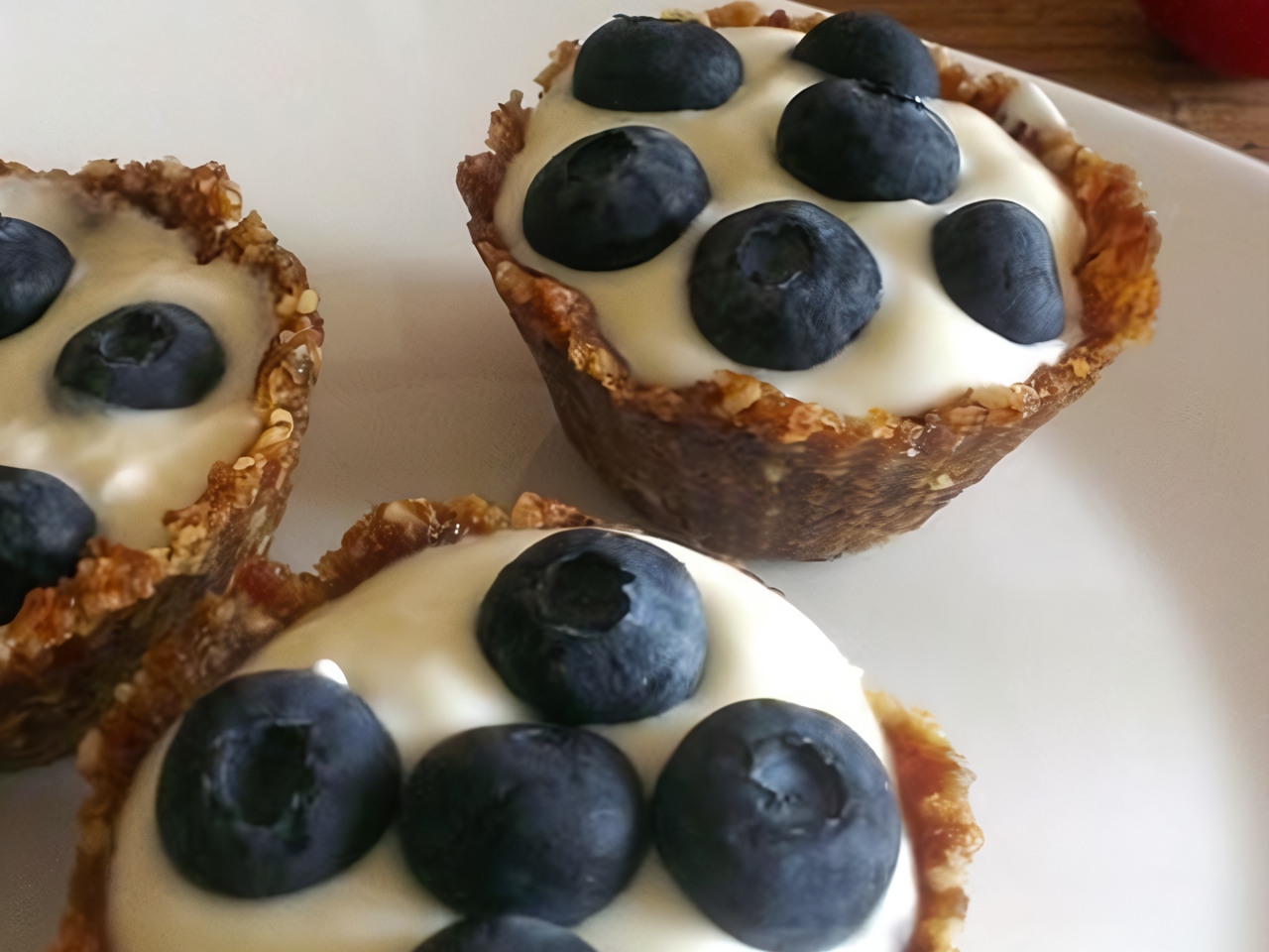 Date Cups with Blueberries
