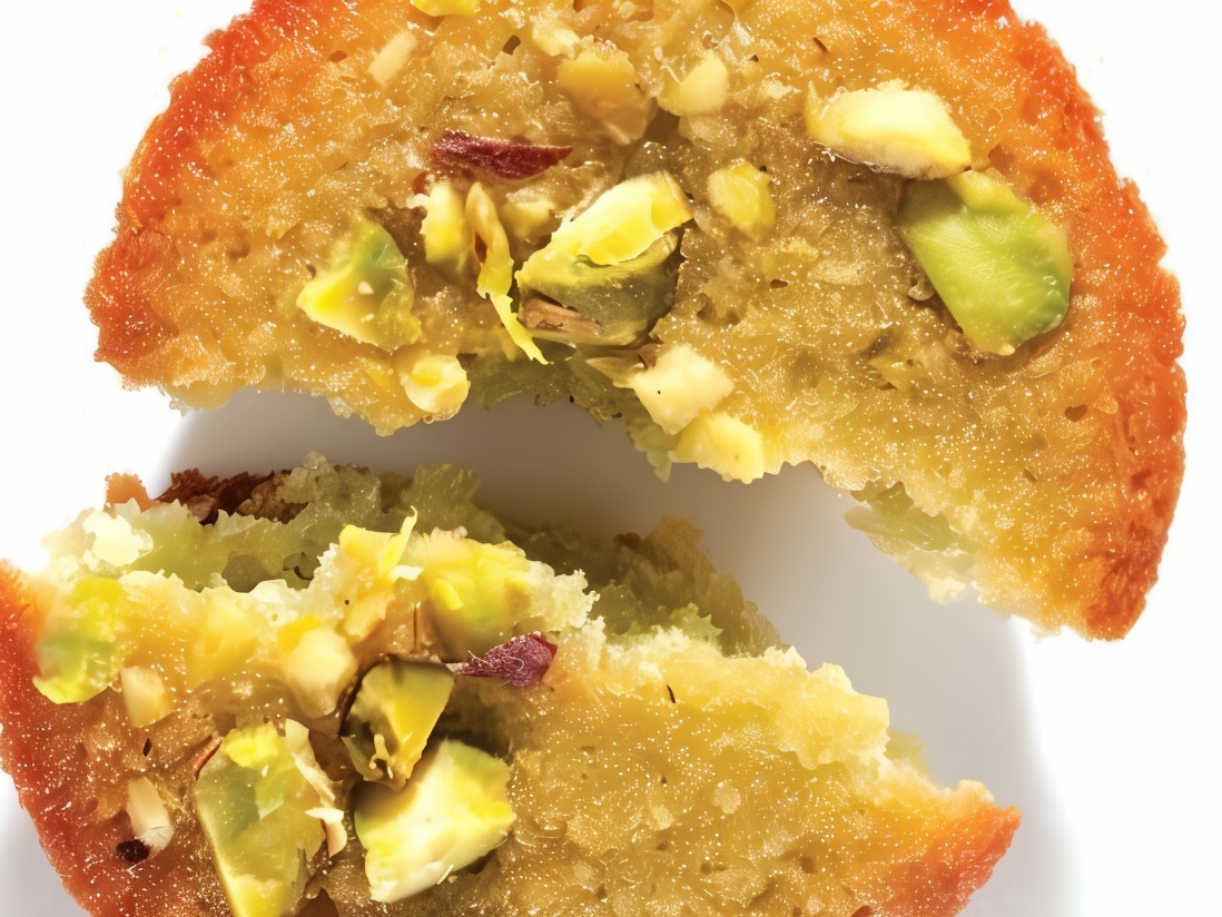 Pistachio Financier with Brown Sugar