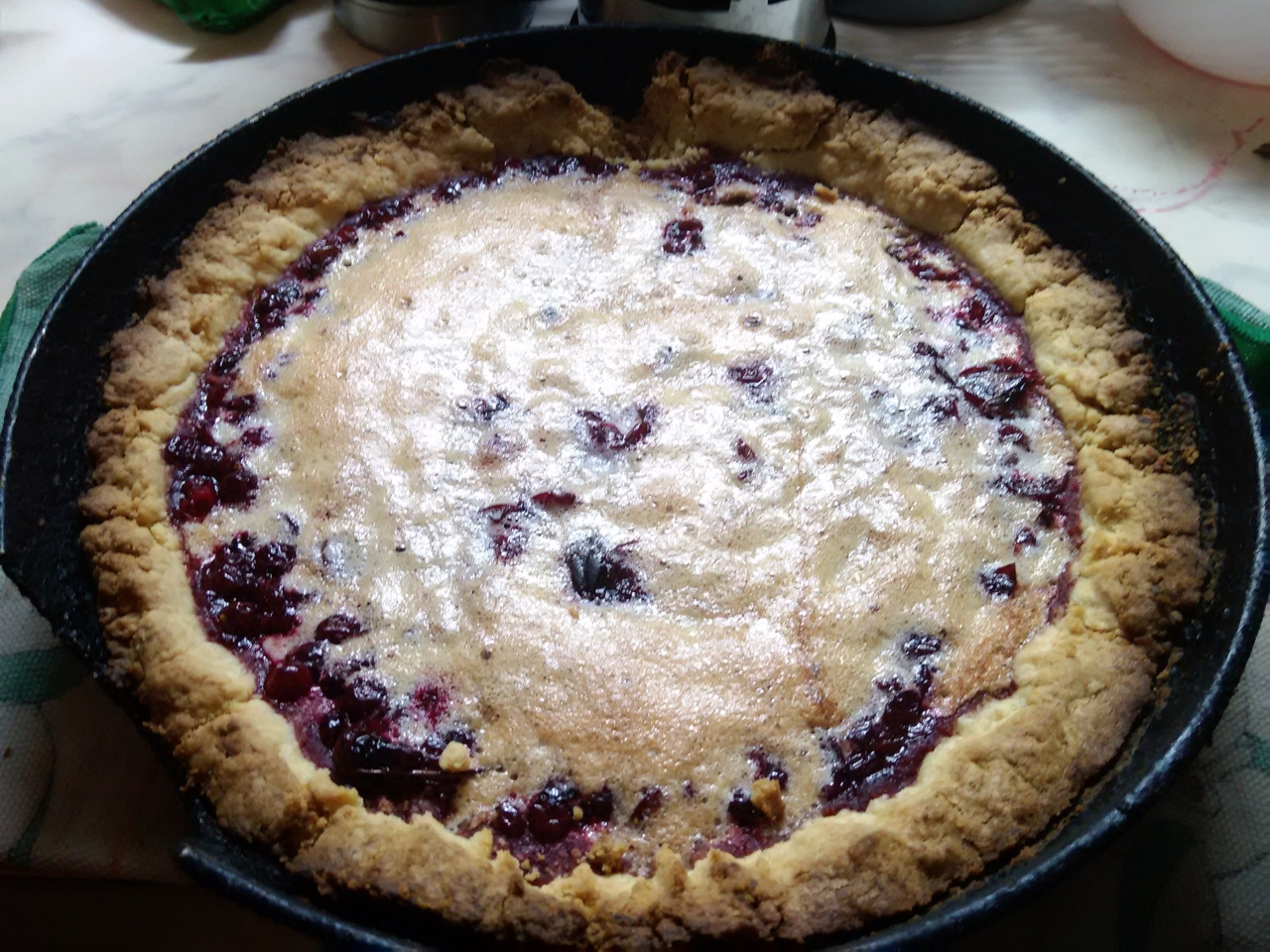 Flan with Wild Berries and Almonds