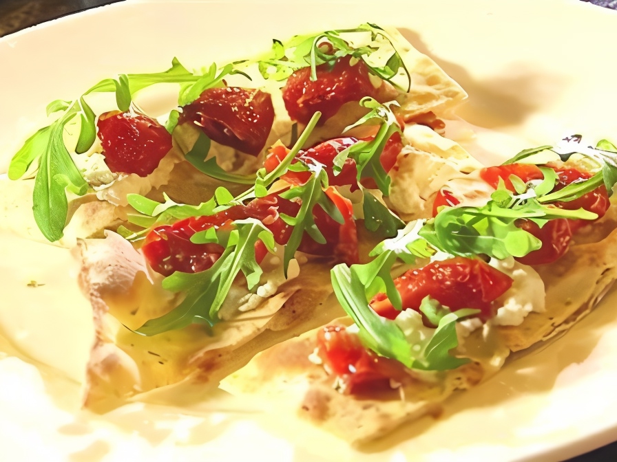 Focaccia with Tomatoes and Ricotta