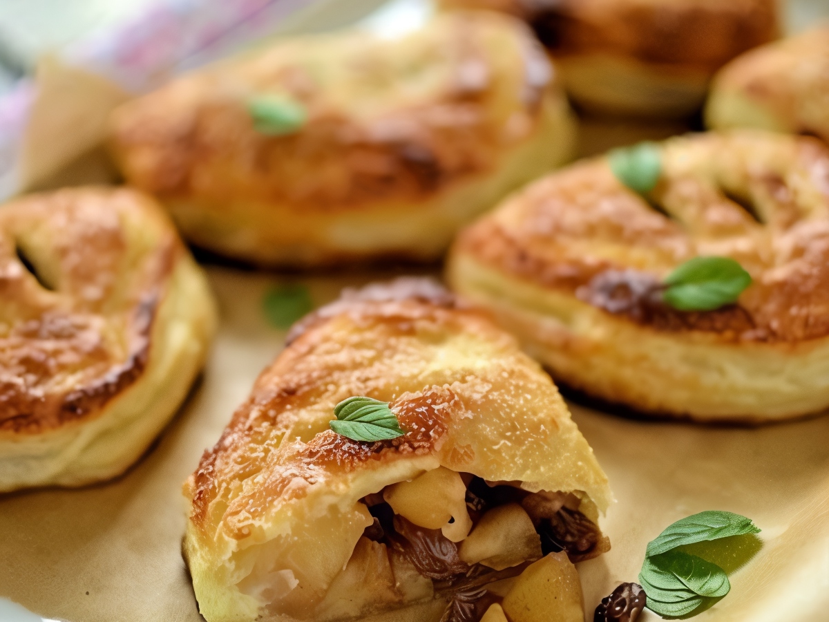 French Pockets with Apples and Raisins