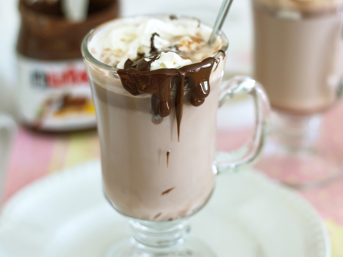 Frappe with Hot Chocolate and Hazelnut Cream