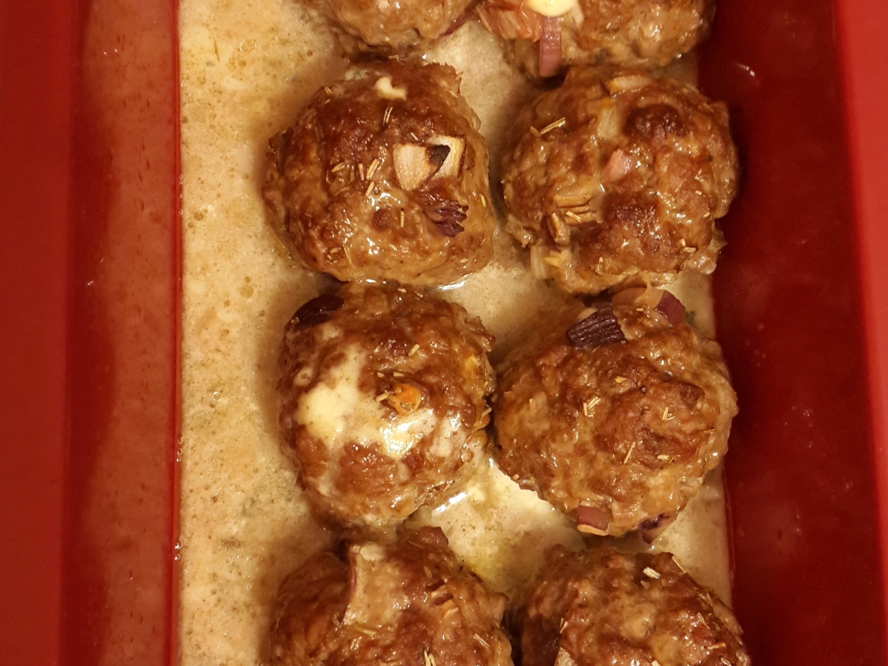Meatballs with Blue Cheese and Feta
