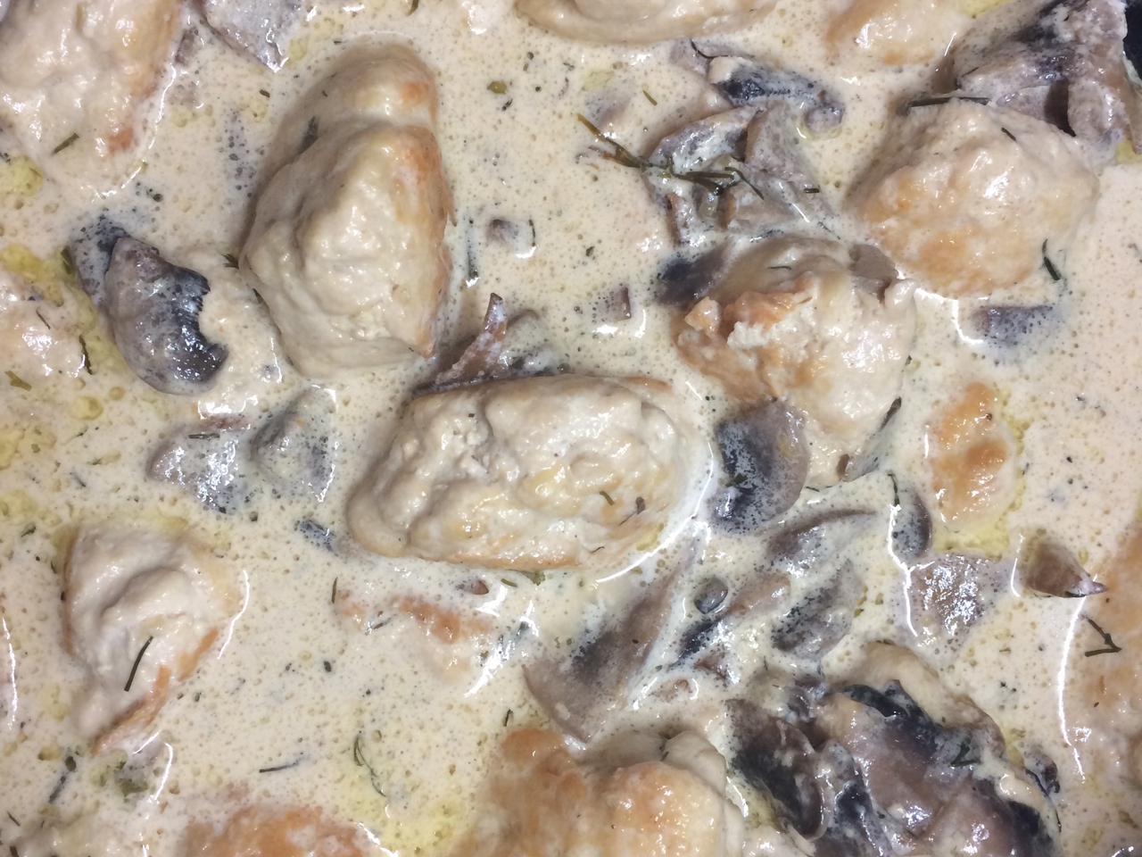 Meatballs in Creamy Cheese Mushroom Sauce