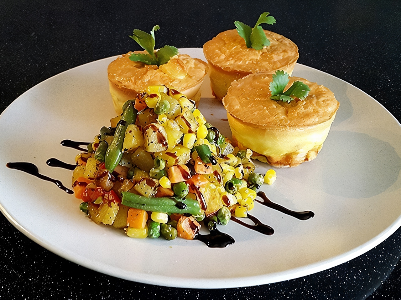 Frittata with Turkey Fillet and Sautéed Vegetables