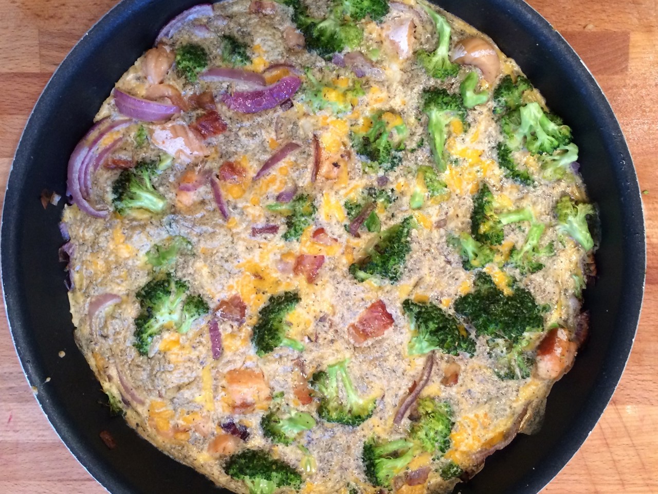 Frittata with Smoked Salmon and Broccoli