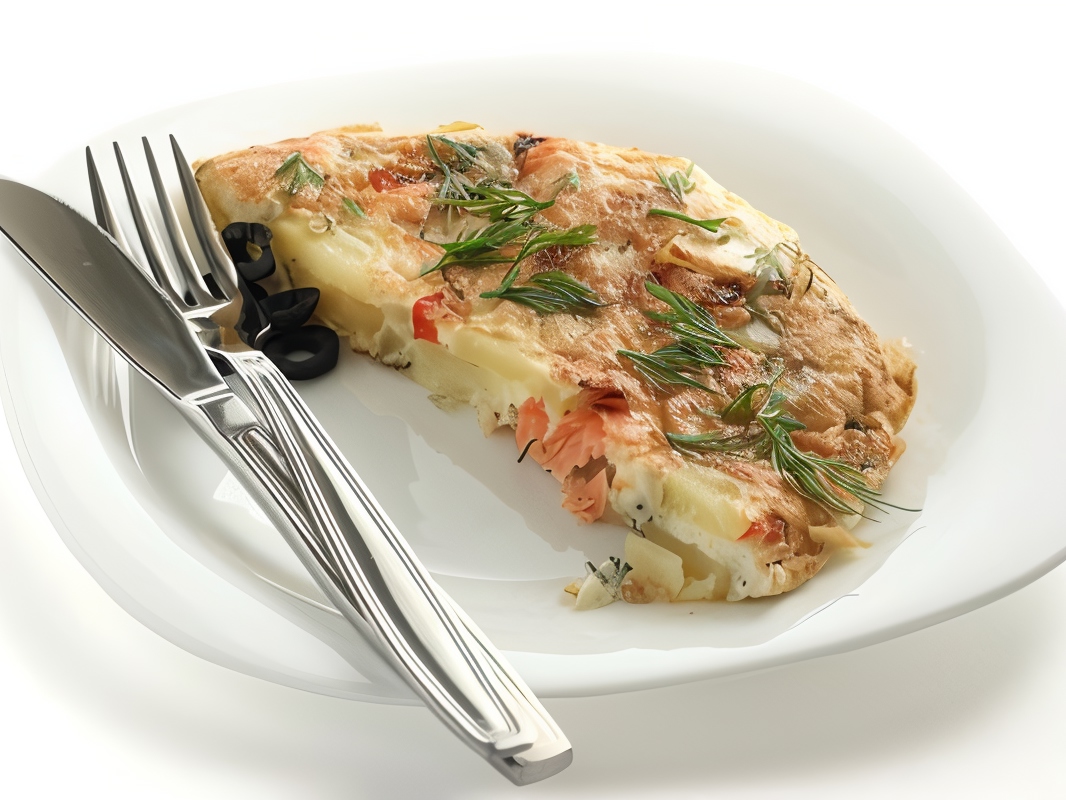 Frittata with Smoked Salmon and Mushrooms