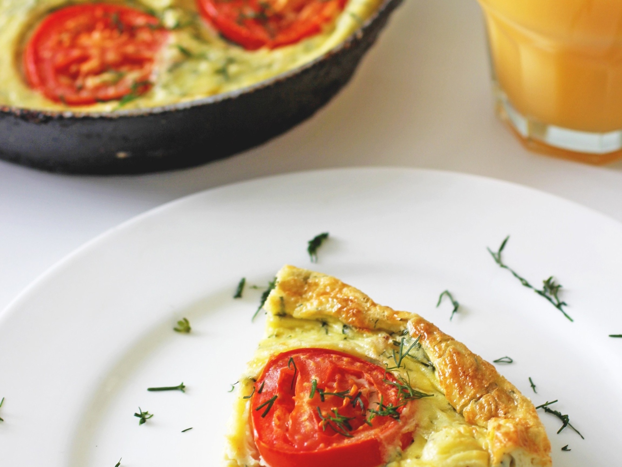 Frittata with Mascarpone, Ham, and Cheese