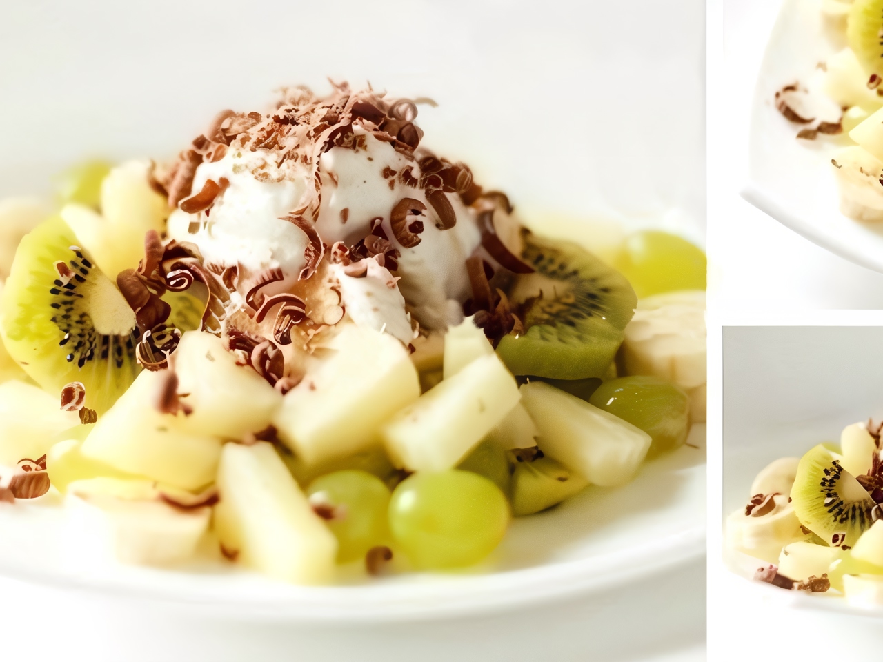 Fruit Salad with Ice Cream