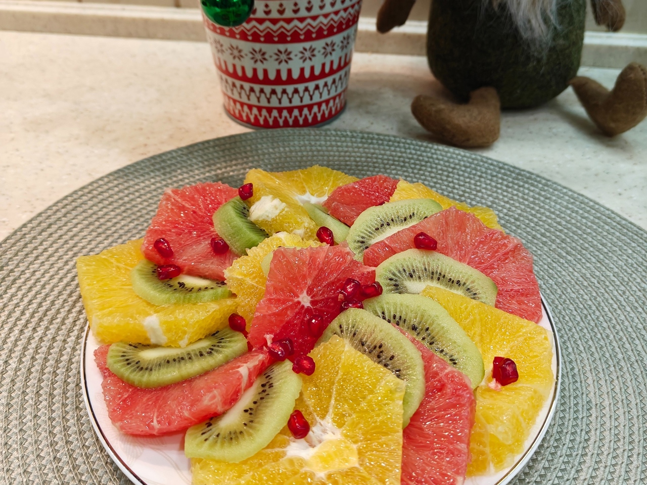 Fruit Salad with Vanilla Syrup