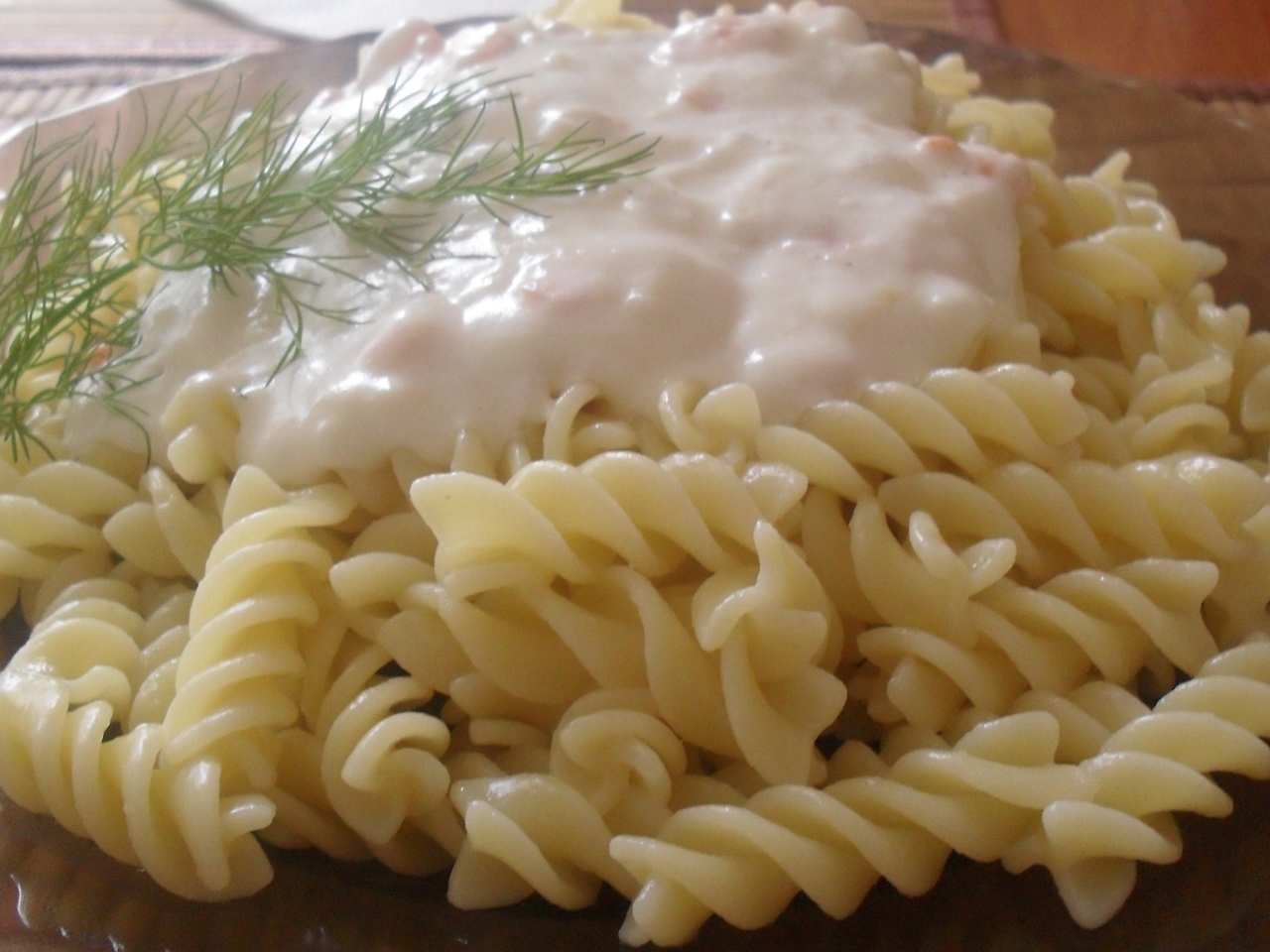 Fusilli with Shrimp in Cream Sauce